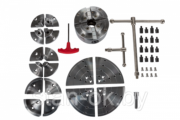 4-Х КУЛАЧКОВЫЙ ТОКАРНЫЙ ПАТРОН ПО ДЕРЕВУ В НАБОРЕ CK-4.5Z/S1 114 ММ