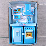 Детский игровой набор Кухня, свет, звук, голубого цвета, фото 2