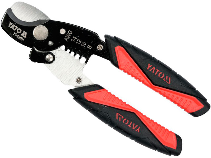 Ножницы  для резки проводки и зачистки изоляции, YATO