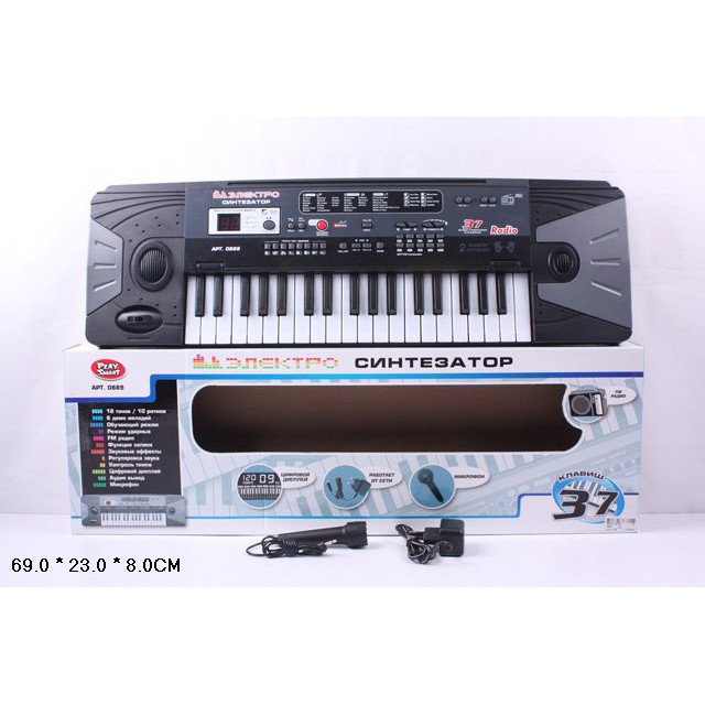 Электро синтезатор с микрофоном и FM радио Play Smart 0889 - фото 1 - id-p70234847
