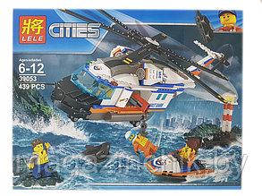 Конструктор 39053 Lele Сверхмощный спасательный вертолёт, аналог LEGO City (Лего Сити) 60166