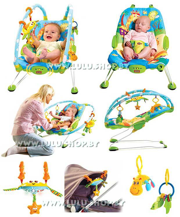 Детский шезлонг Tiny Love 1800109068 Gymini Bouncer с 2 ДУГАМИ, ВИБРО, СВЕТ, МУЗЫКА