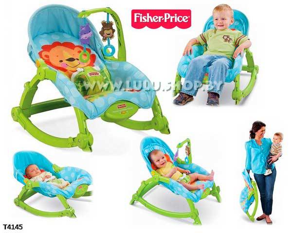 Детский шезлонг- кресло - качалка 2в1 Fisher-Price T4145 - фото 1 - id-p70279691