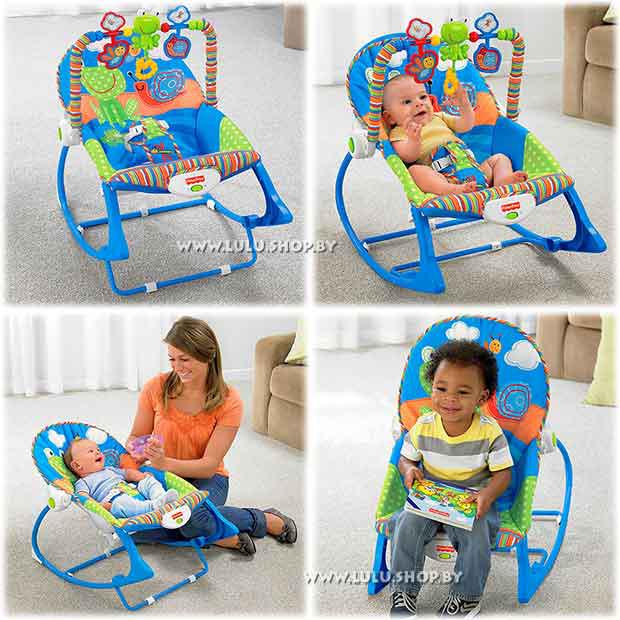 Детский шезлонг- кресло - качалка 2в1 Fisher-Price Infant-to-Toddler Rocker X7033 - фото 1 - id-p70279709