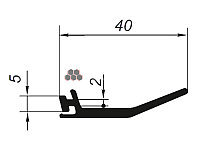 Профиль уплотнительный ТЭП L-30 м (наружный)