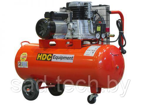 Компрессор HDC HD-A101 (396 л/мин, 10 атм, ременной, масляный, ресив. 100 л, 220 В, 2.20 кВт), фото 2