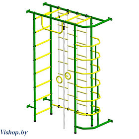 Детский спортивный комплекс Пионер-9Л зелено-желтый