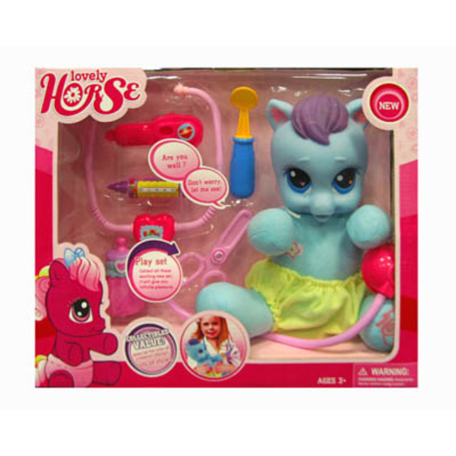 Мягкая игрушка Пони Lovely Horse 1213 с набором доктора (звук) - фото 4 - id-p70426689