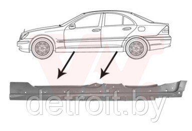 Порог левый Мерседес С W203