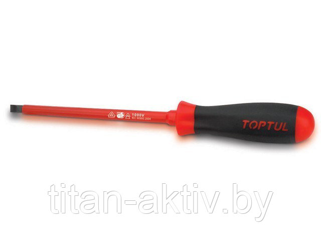 Отвертка ""-"" 6,5x150мм диэлектрическая TOPTUL (FAEB6E15)
