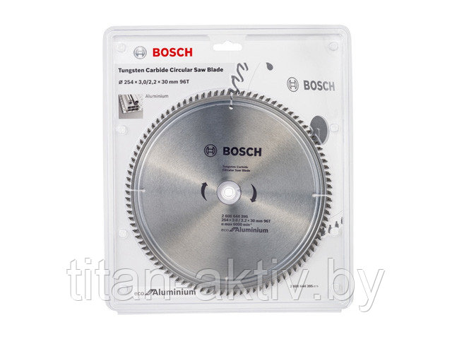 Диск пильный 254х30 мм 96 зуб. универсальный ECO ALUMINIUM BOSCH ( твердоспл. зуб)