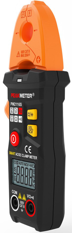 Токовые клещи PeakMeter PM2116S Smart мини AC/DC - фото 2 - id-p70555799