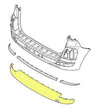 Накладка бампера задняя центральная CITROEN C4 PICASSO 07-