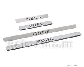 Накладки внутренних порогов dollex, FORD Galaxy (нерж. сталь) (к-т 4 шт.)