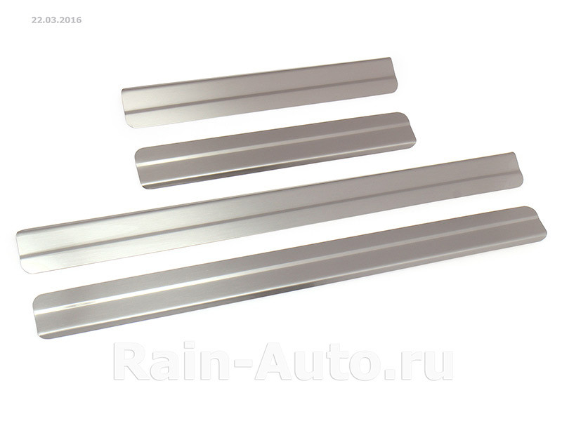 Накладки внутренних порогов dollex, NISSAN Pathfinder ступенчатые (нерж. сталь) (к-т 4 шт.) - фото 1 - id-p70594364