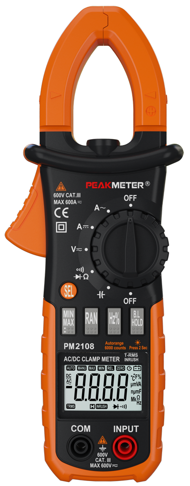 Токовые клещи PeakMeter PM2108 True RMS AC/DC