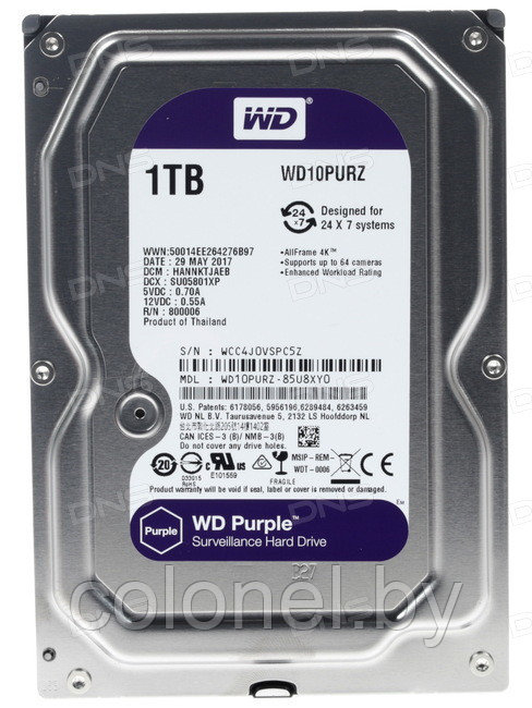 Жёсткий диск Western Digital WD10PURZ - фото 1 - id-p70618679