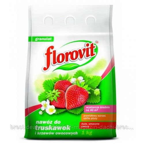 Удобрение "Флоровит" для клубники и земляники, 1 кг