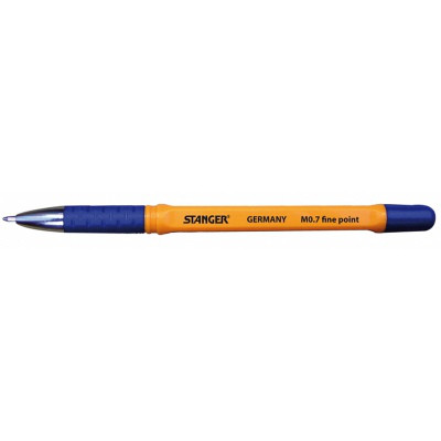 Ручка шариковая STANGER M 0.7 fine point Softgrip синяя (цена с НДС) - фото 1 - id-p70637950