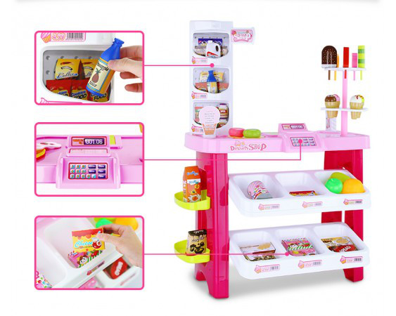 Детский игровой игровой набор магазин 668-19 касса,продукты,звук - фото 3 - id-p70753551