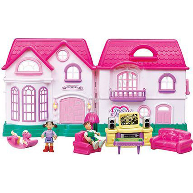 Дом для кукол My Happy Family 16526 с мебелью и куклами (свет, звук) - фото 2 - id-p70776382