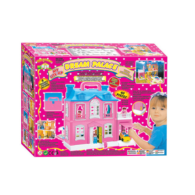 Набор дом для кукол "Dream Palace" 886 со светом 40 предметов - фото 1 - id-p70776414