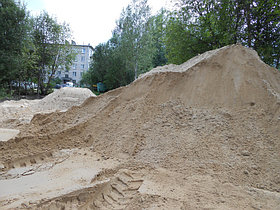 Песок строительный  природный
