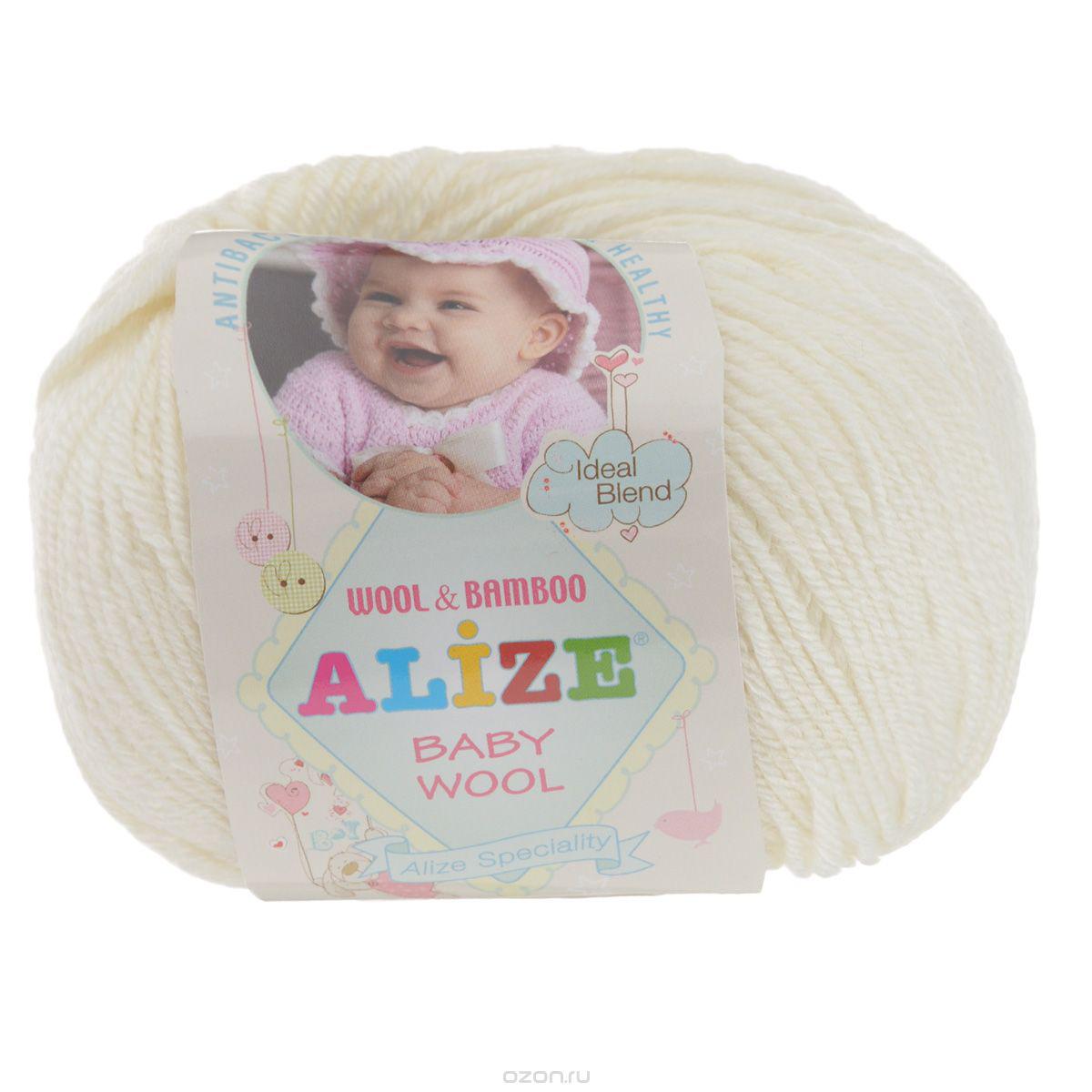 Пряжа Alize Baby Wool цвет 62 молочный - фото 4 - id-p70805108