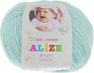 Пряжа Alize Baby Wool цвет 19 водяная зелень