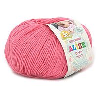 Пряжа Alize Baby Wool цвет 33 темно-розовый