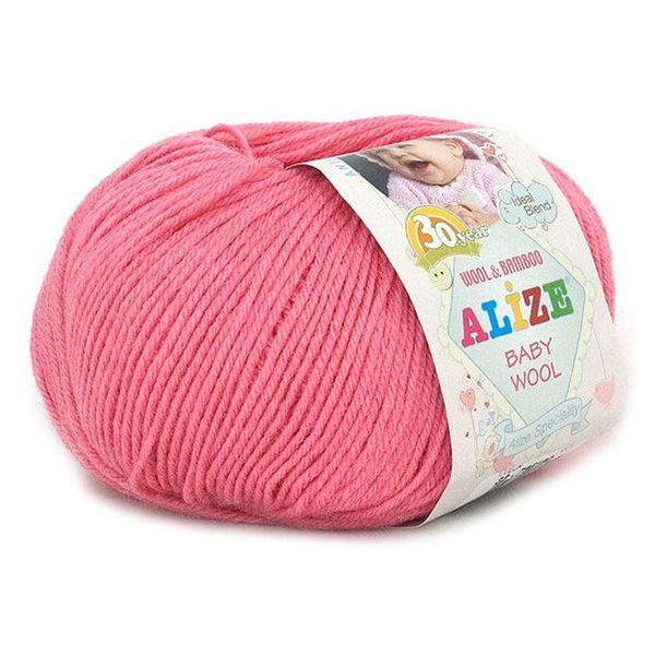 Пряжа Alize Baby Wool цвет 33 темно-розовый - фото 1 - id-p70806407