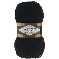 Пряжа Alize Lanagold 240 м. цвет 60 чёрный