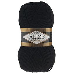 Пряжа Alize Lanagold 240 м. цвет 60 чёрный