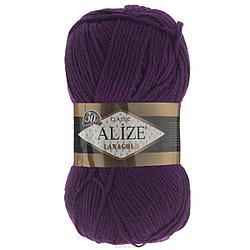Пряжа Alize Lanagold 240 м. цвет 111 фуксия/ тёмно-фиолетовый
