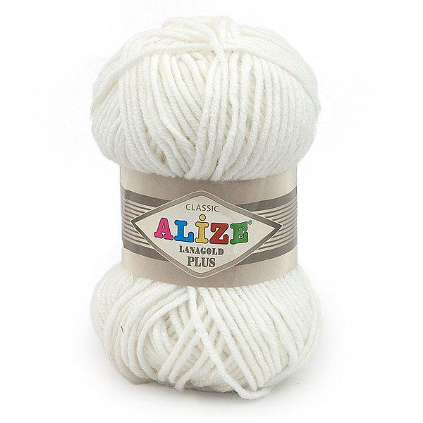 Пряжа Alize Lanagold Plus цвет 55 белый