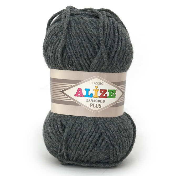 Пряжа Alize Lanagold Plus цвет 182 средне-серый