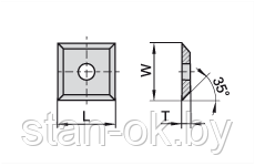 12,0x12,0x1,5 Нож сменный KCR08 CERATIZIT