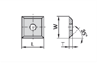 12,0x12,0x1,5 Нож сменный KCR08 CERATIZIT