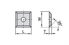 12,0x12,0x1,5 Нож сменный KCR08 CERATIZIT