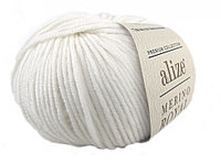 Пряжа Alize Merino Royal цвет 55 белый