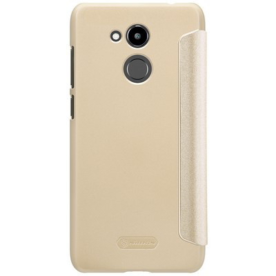 Полиуретановый чехол книга Nillkin Sparkle Leather Case Gold для Huawei Honor 6C Pro\ V9 Play - фото 2 - id-p70900378