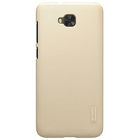 Пластиковый чехол с пленкой Nillkin Super Frosted Shield Gold для Asus ZenFone 4 Sellfie ZD553Kl