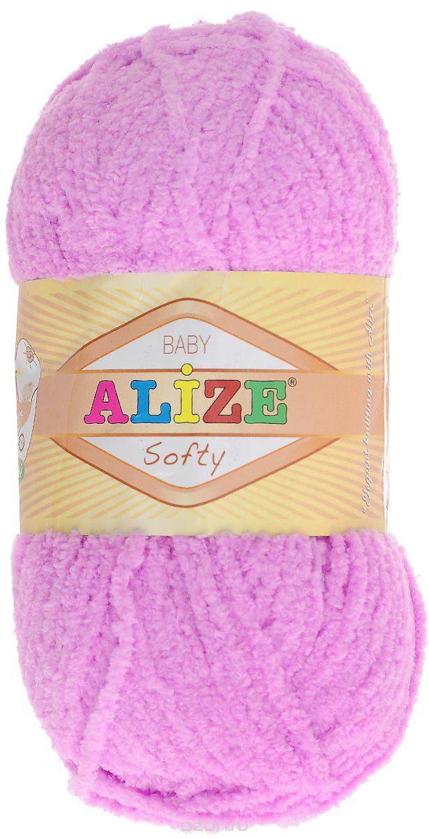 Пряжа Alize Softy цвет 672 нежно-розовый