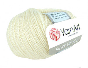 Пряжа Yarnart Silky Wool цвет 330 молочный