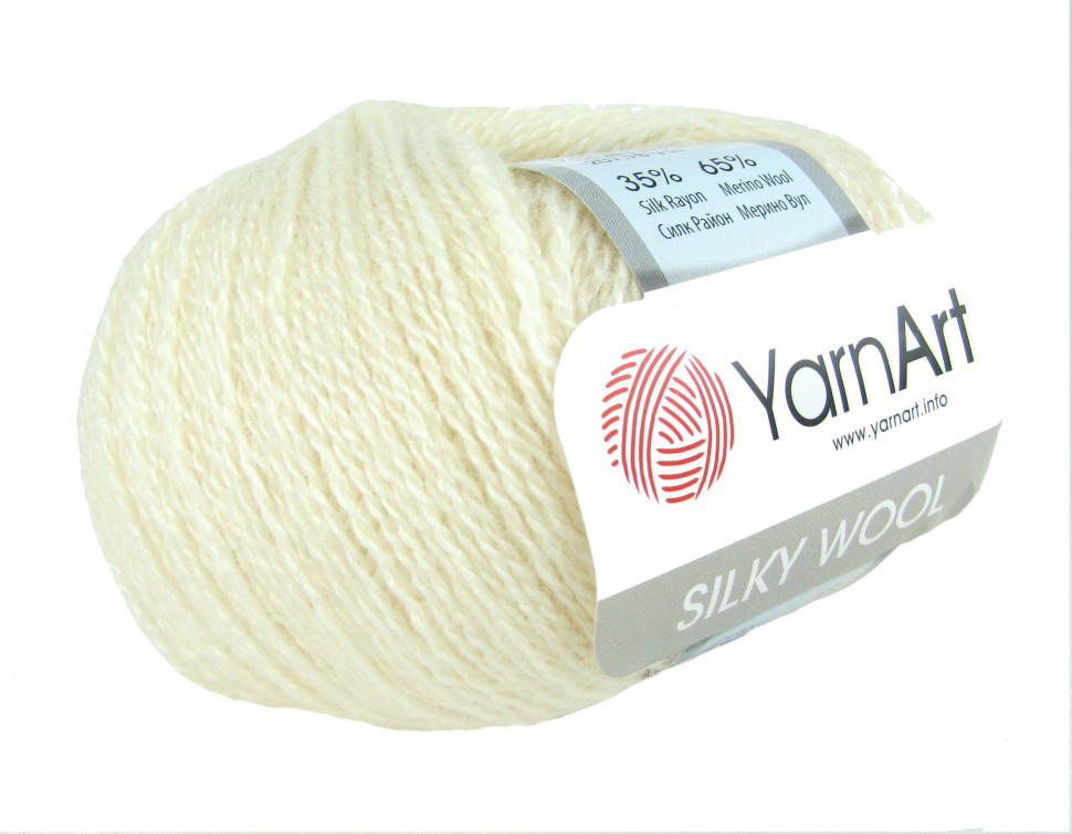 Пряжа Yarnart Silky Wool цвет 330 молочный - фото 1 - id-p70911166