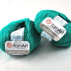 Пряжа Yarnart Silky Wool цвет 339 изумруд