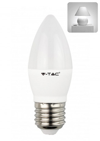 Светодиодная лампа V-Tac 5,5 Вт, 470lm, свеча, Е27, 4000К