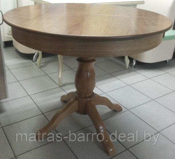 Круглый обеденный стол Гелиос из массива ольхи (тон Палисандр) - фото 3 - id-p35005965