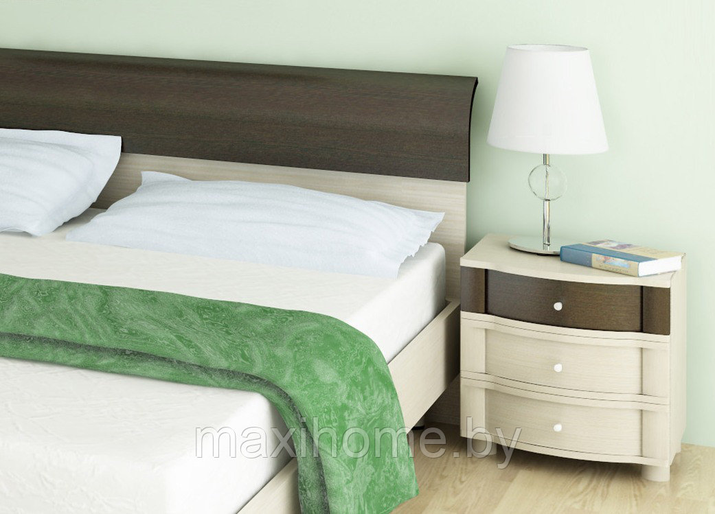 Кровать «Лером» (1,4 м) КР-105/КР-106, цвет дуб беленый комбинированный - фото 3 - id-p70991028
