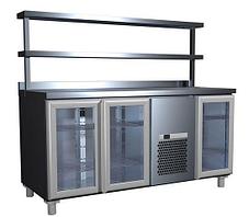 Холодильный стол Carboma 700 RAL ONE SIDE T70 M2-1-G 9006/9005 (2GNG/NT Полюс)